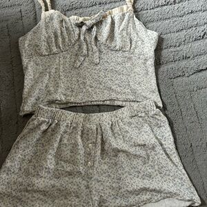 Sienna Sky Blue Floral Pajama Set